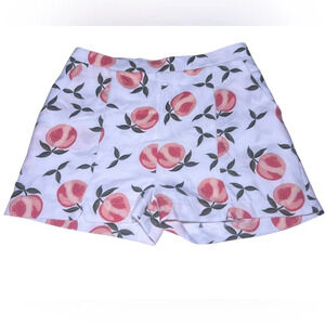 Le Lis PEACHY SHORTS WITH LINER SIZE Medium OFF WHITE Side Zip Peach